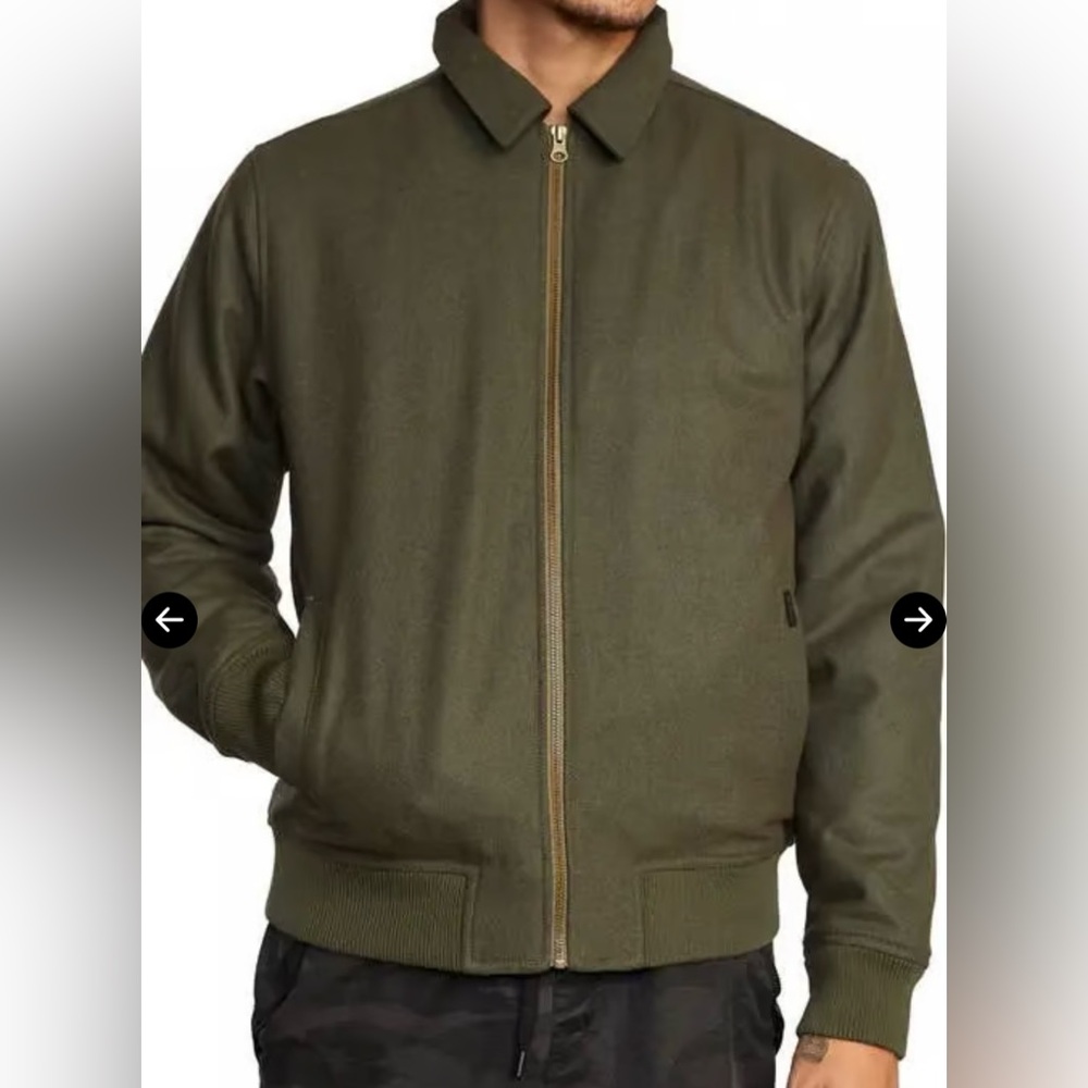 RVCA - Pisco Wool Blend Zip Jacket - Dark Green